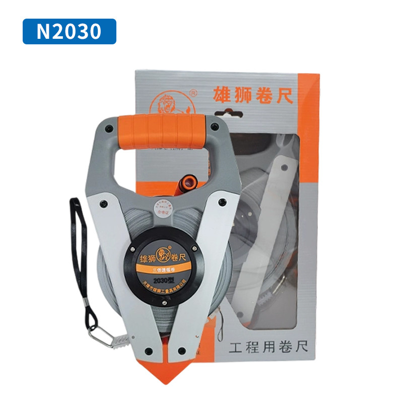30M 50M 100M Retractable Metric Tape Open Reel Long Steel Tape Measure Measuring Ruler Woodworking Construction Site Surveying