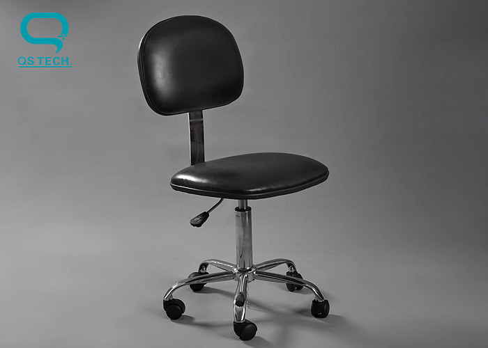 Black Blue PU Foam 300x350mm 40MM Ergonomic Lab Chairs