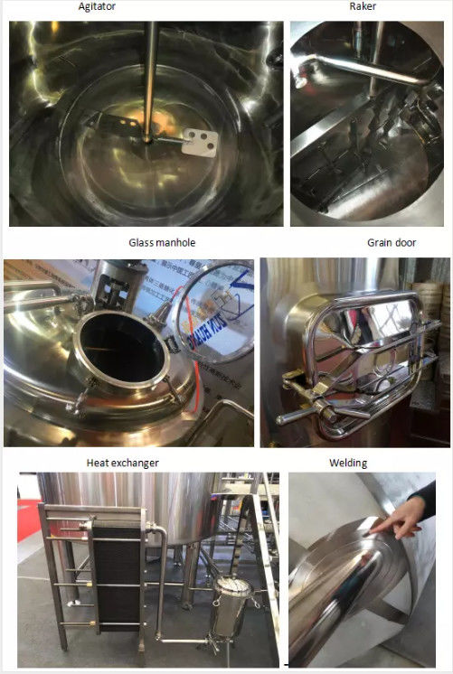 10BBL stainless steel craft beer brewery machine turnkey project with steam jacket for pub