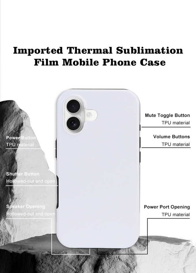 Vacuum Press Coating 3d Sublimation Mobile Cover 2 Layers Cell Phone Cover