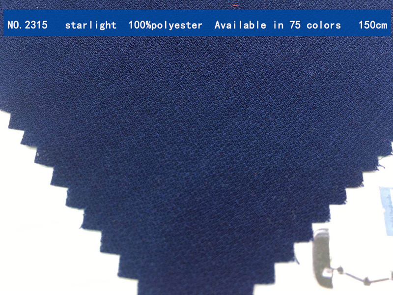 Stretch 60 inch Plain Crepe Fabric Polyester Textile Material 130gsm