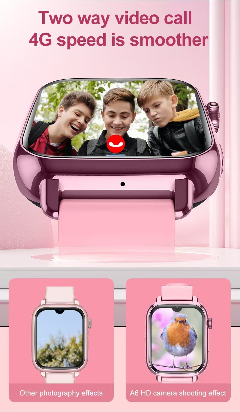 LT34 Kids Smart Watch 1.91 Inch Screen GPS LBS Location Face Unlock Make Friends