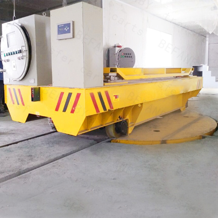 Remote Control Electric Lift Cart , 25T Material Transport Equipment With Operate Platform