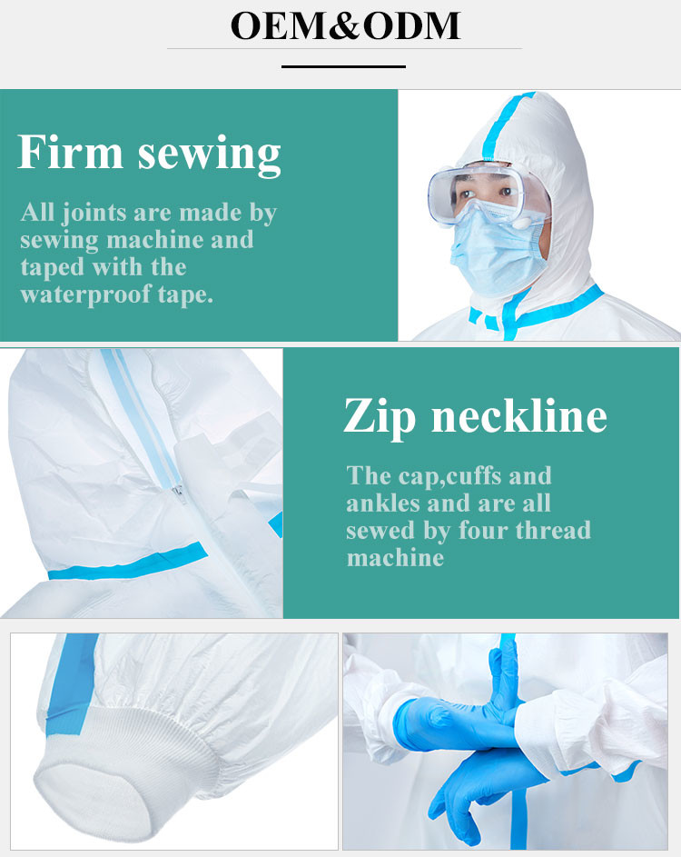 Antistatic Disposable Protective Coverall S-4XL