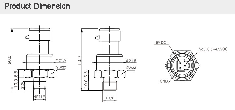 Gas Oil Ceramic Capacitive Pressure Sensor