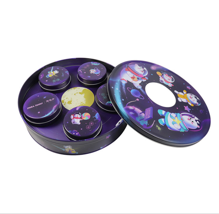 0.25mm Large Gift Tins Embossed Christmas Cookies Tin Can