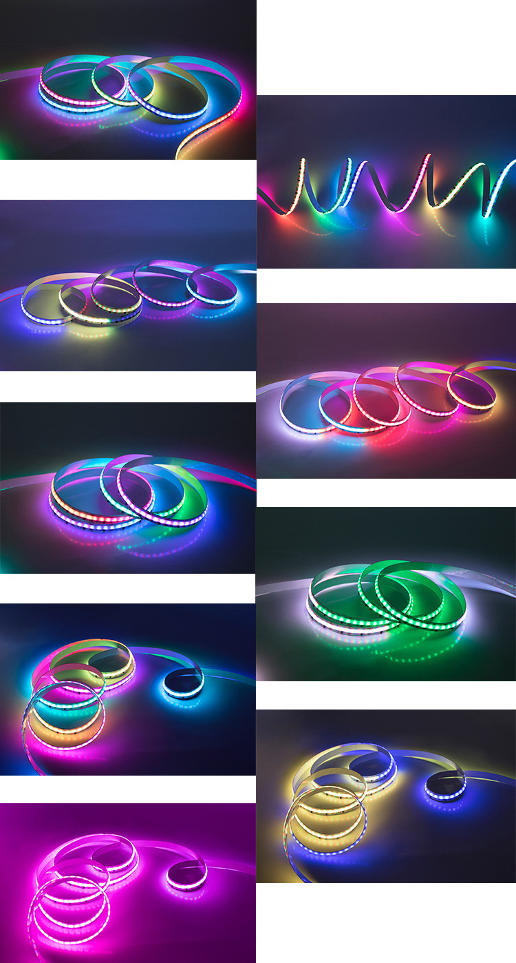 RGB Cob Smart LED Mood Light Strip No Dots Full Color Light Strip 630LEDs/M