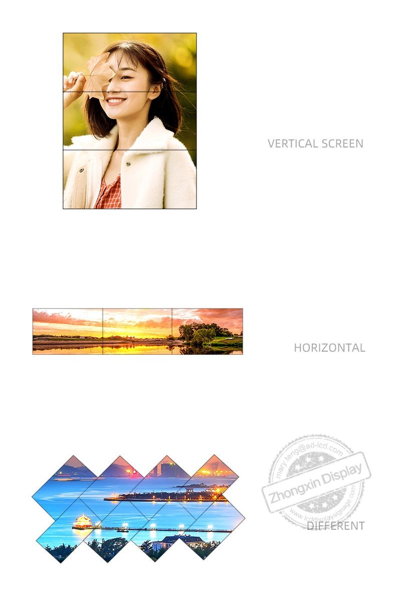 46 Inch 3.5mm bezel Seamless LCD Video wall display for Event Advertising and Commercial Exhibition 1.8mm