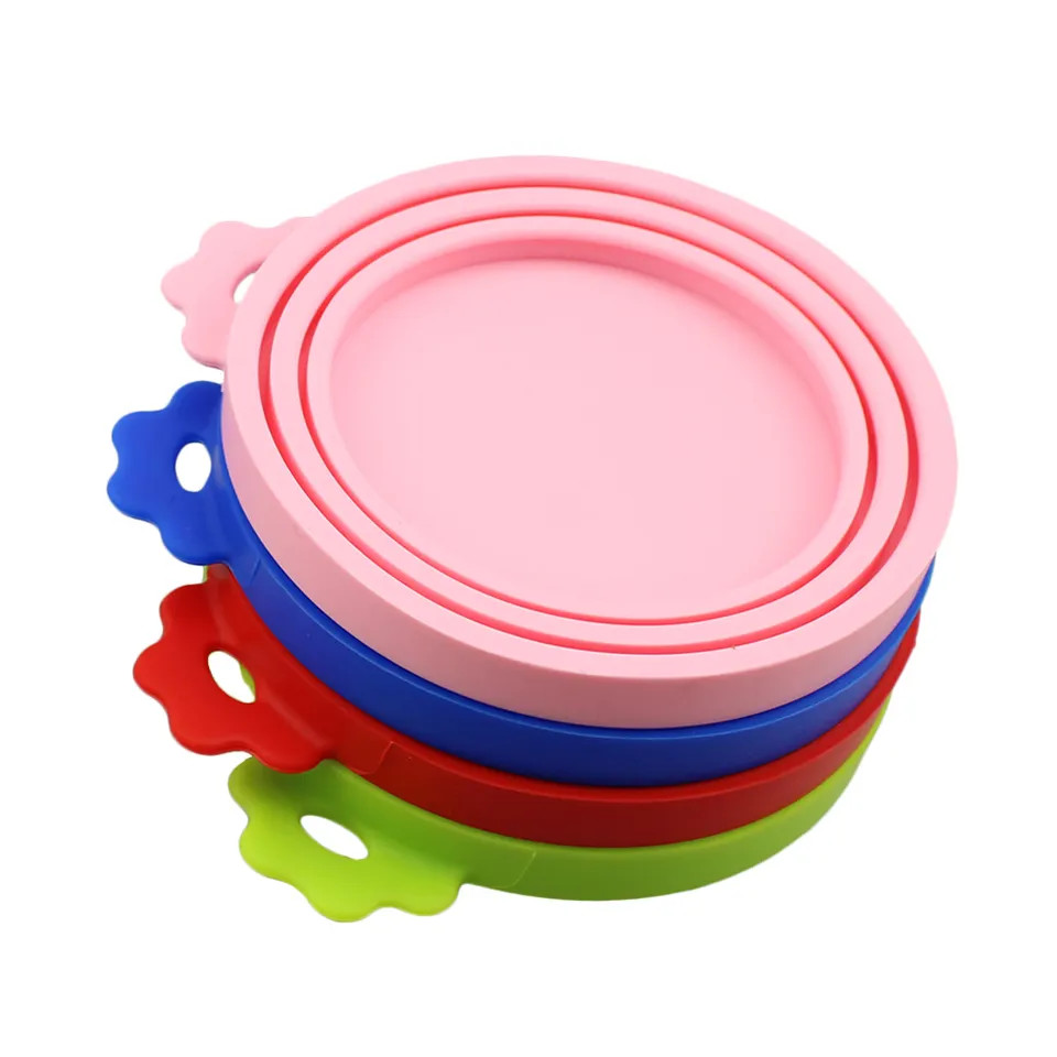 Multicolor Silicone Pet Suppliers Food Lids Non Spill Odorless
