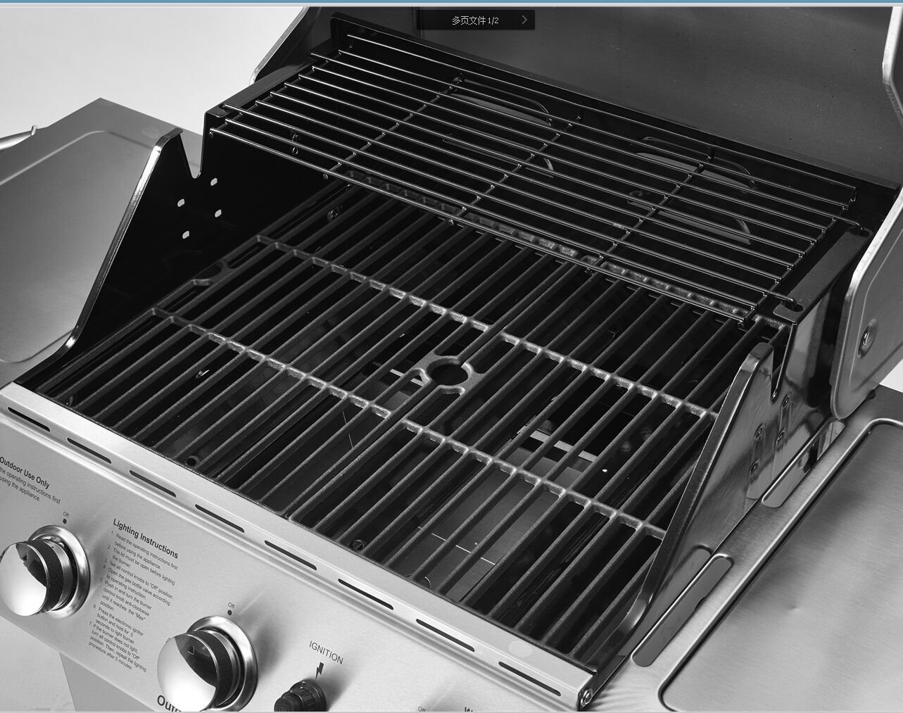 Barbecue Outdoor Kitchen Equipment 3 Burners Portable LP Propane Gas Grill
