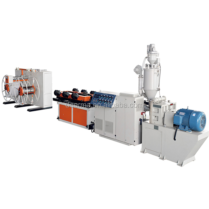 OMRON Temperature Meter PVC Flexible Corrugated Pipe Making Machine 60 rpm Screw Speed for Accurate Temperature Control