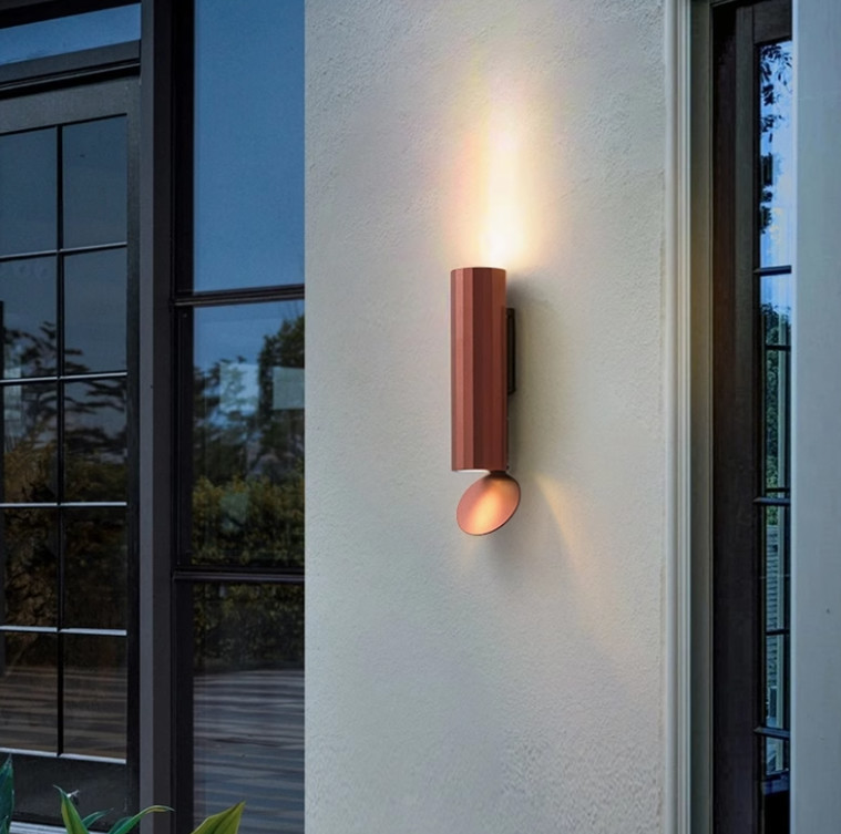 Outdoor waterproof minimalist modern simple villa courtyard background wall lamp high-grade atmosphere personality decorative wall lamp
