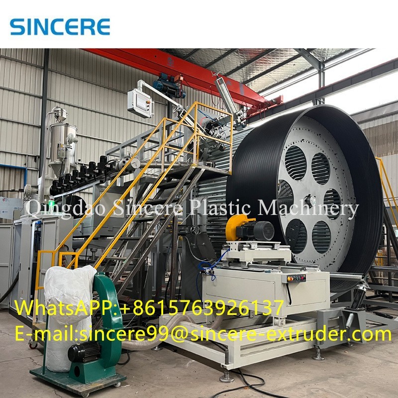 PP-H PP PE Winding Pipe Extrusion Line Corrugated Pipe Manufacturing Machine