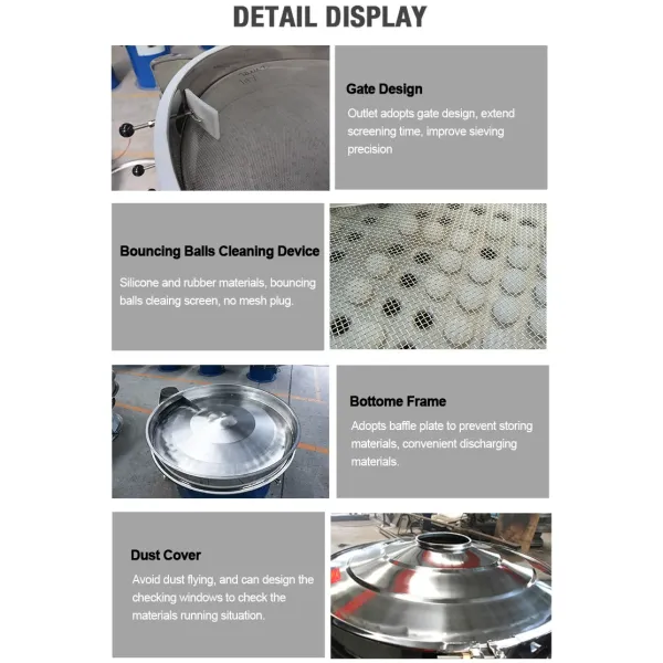 Grain Circular Vibrating Screen 600mm-2000mm Round Vibrating Screen