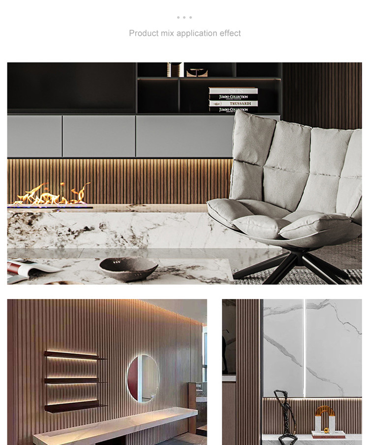 Interior Decorative WPC Wall Panels 3D Solid Wood Grill Panel