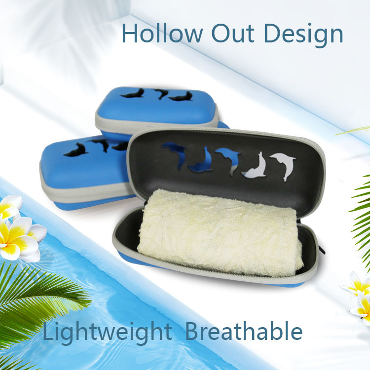 Microfiber Towel EVA Carrying Case PU Surface For Hiking