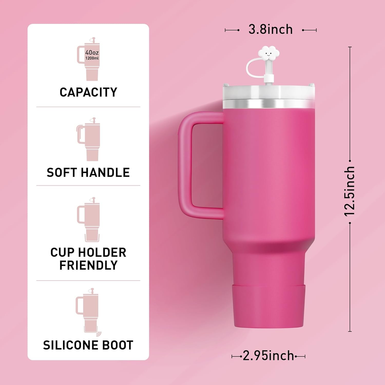 Stanley Stainless Steel Double Wall Cup 40 Oz BPA Free Leak Proof