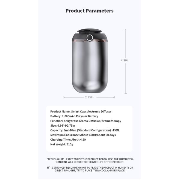 HOMEFISH 5-10ml Smart Capsule Aroma Diffuser Automatic Scent Machine USB Power Supply