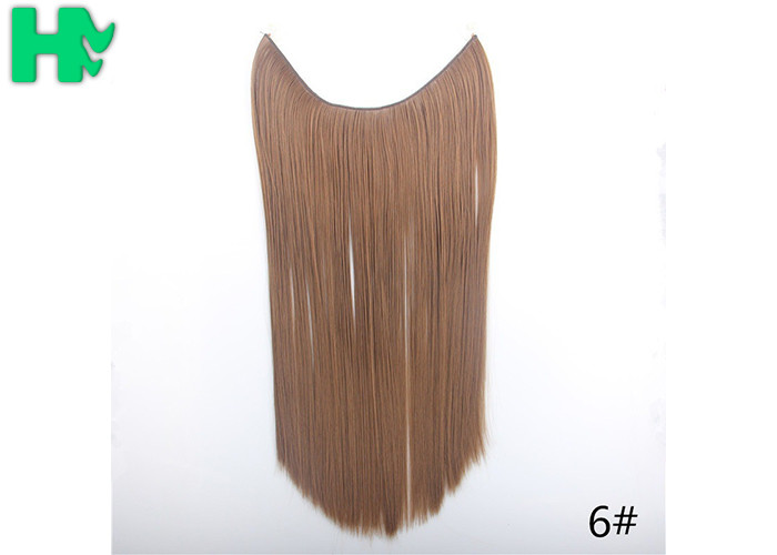 Tangle Free Natural Synthetic Colored Hair Extensions Clip In with 16"
