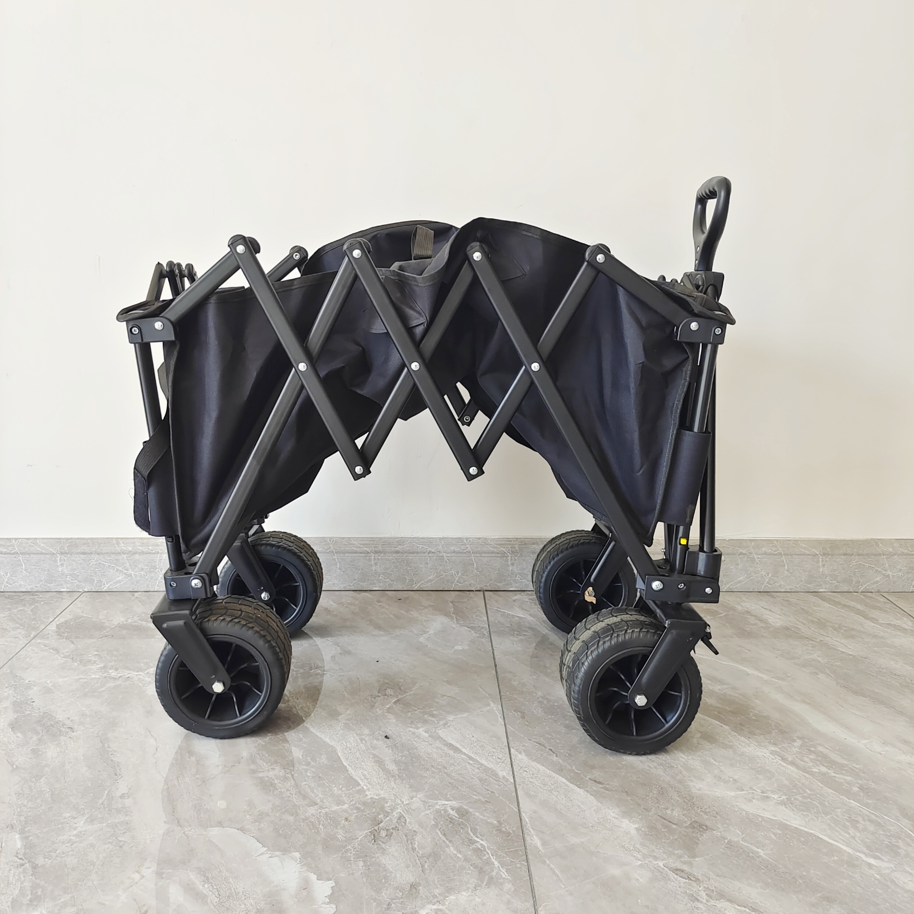 Wonderfold Beach Collapsible Outdoor Camping Cart Adjustable Handle Wide Wheels