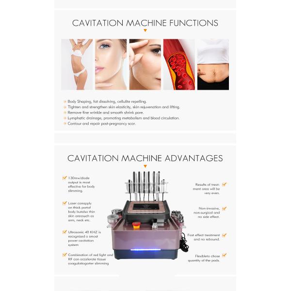 2021 New Arrival 6 In 1 40K Cavitation Vacuum Radio Laser Massager lipo Laser Slimming Machine