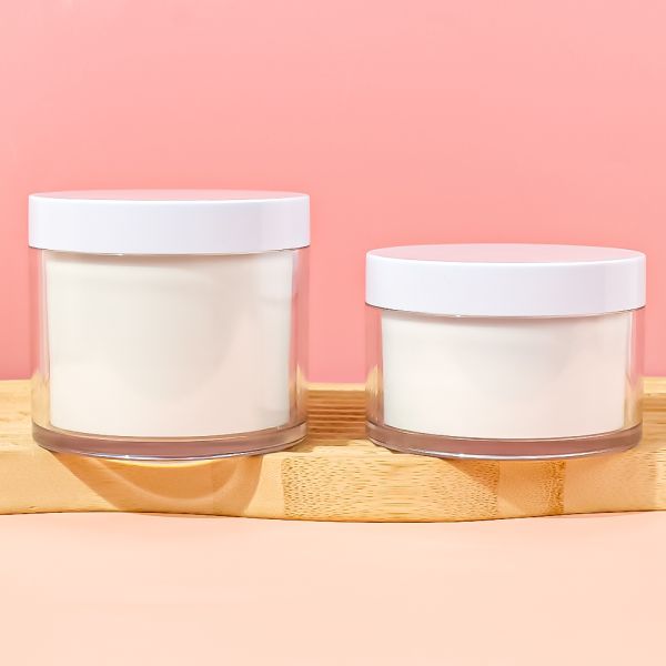 Customized Colors Food-Grade PET Cosmetic Cream Jar with Screw Lid Sealing for Face Cream and Eye Cream