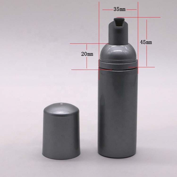 Plastic Packaging Mini Travel Bottle 50ml PET Mousse Foam Bottle with Customized Logo