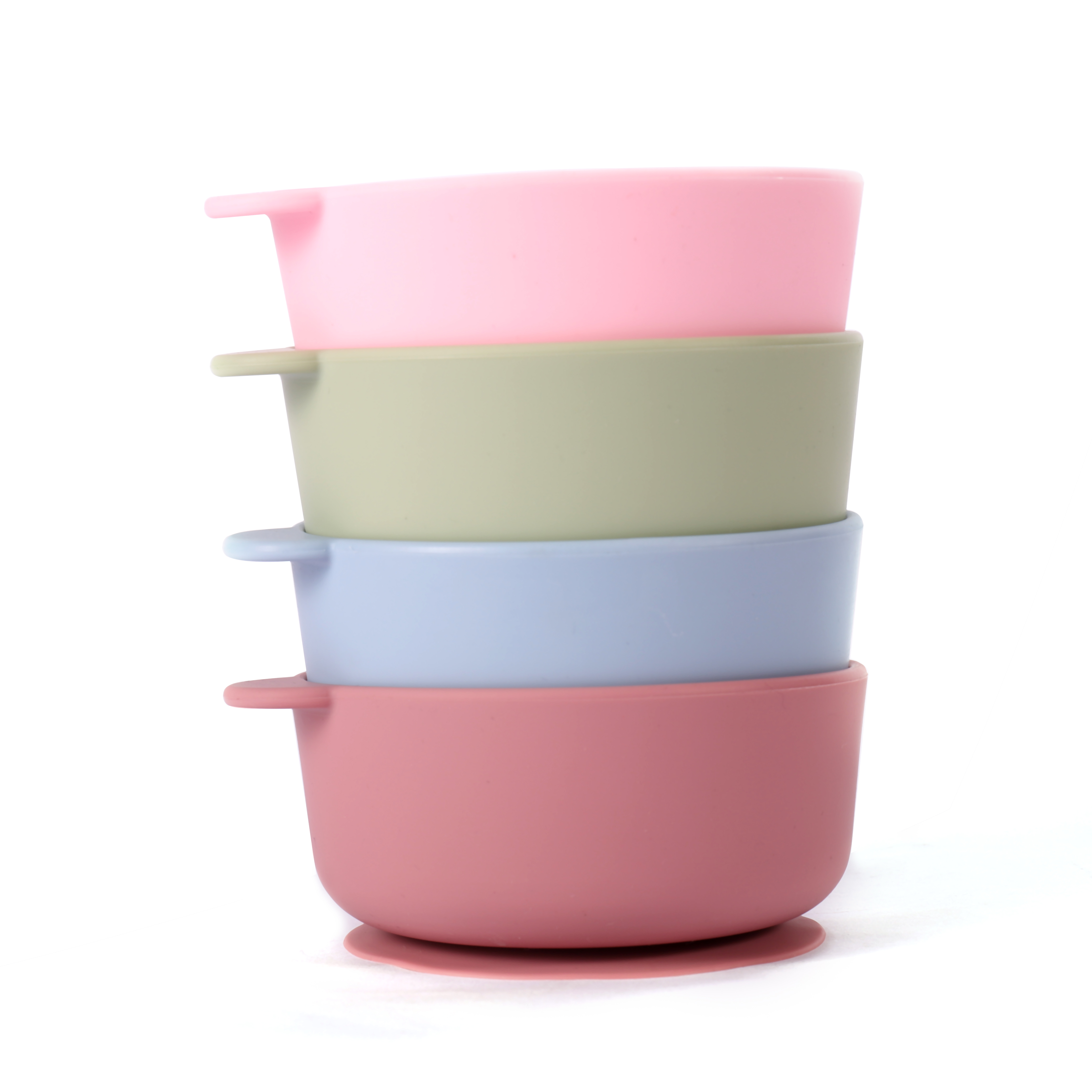 Cute Food Grade Silicone Bowl Set Waterproof For Baby Feeding