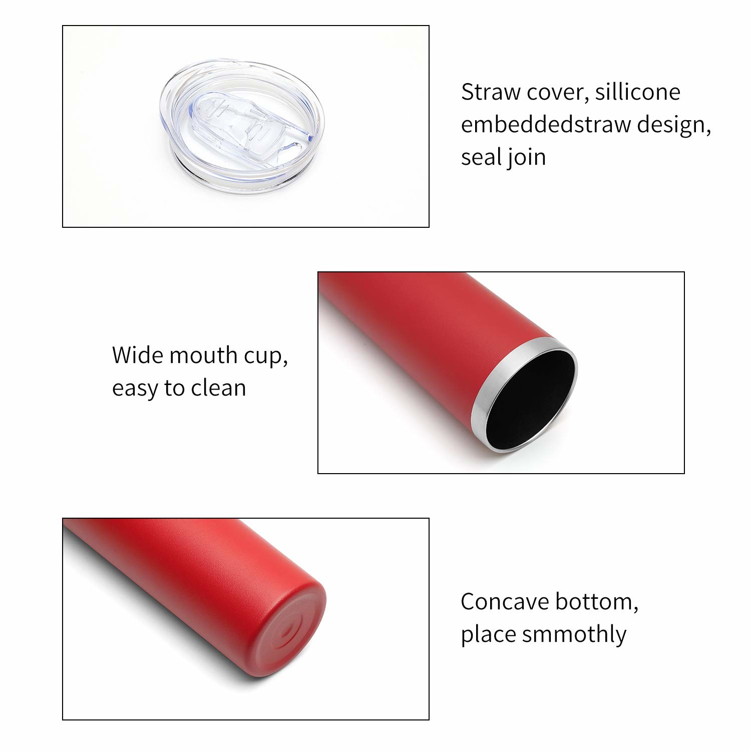 20 Oz Skinny Sublimation Blanks Stainless Steel Skinny Tumbler With Lid And Straw Double Wall Vacuum Insulated Sublimation Tumblers