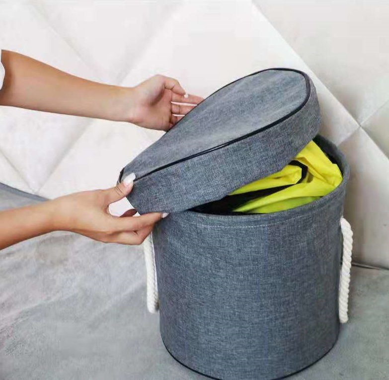 Toy Storage Bag with large play mat Kids Organizer Baskets with removable play mat Indoor & Outdoor toy Quick Collapsible Bin