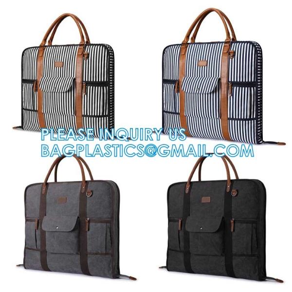 Business Garment Bag Cover For Suits Dresses Clothing Foldable Pockets, Carry On