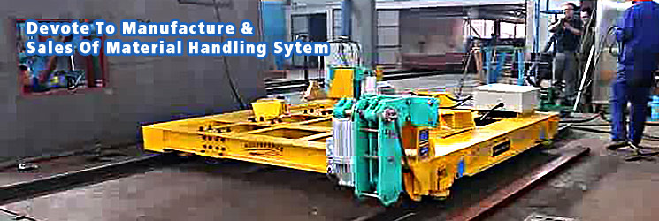 Cable Reel Power Steel Rail Transfer Cart Abrasive Blast and Paint Facility material handling equipment