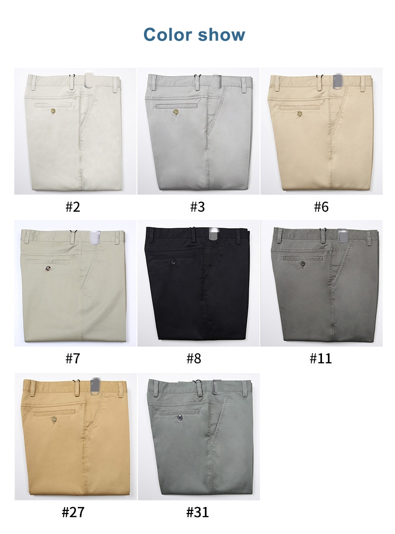 Men's Regular Fit Low Smart Side Pocket Dress Pant Suits with Straight Leg in Khaki