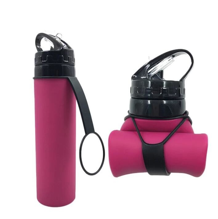 Food Grade Collapsible Travel Water Bottle Leak Proof 20 Ounces Without BPA