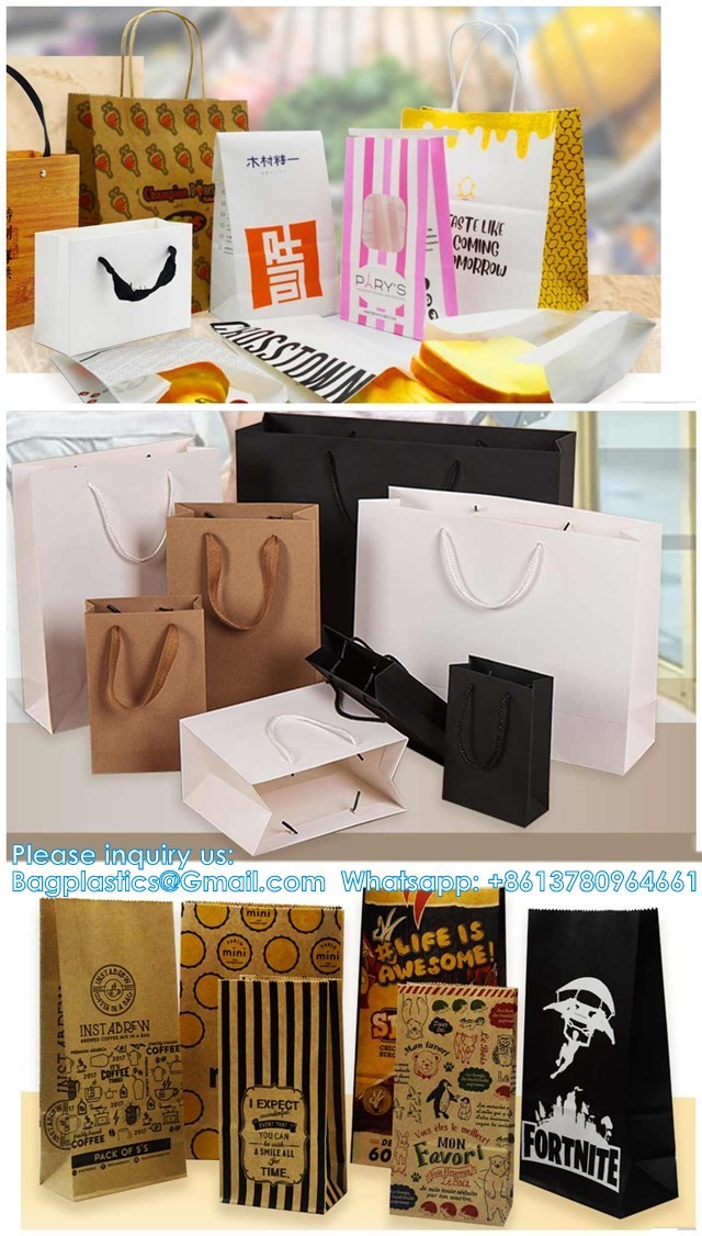 Pharmacy Bag, Prescription Bag 8" x 5" x 17”Pharmacy Paper Bag Medicine Container, Medication Pack