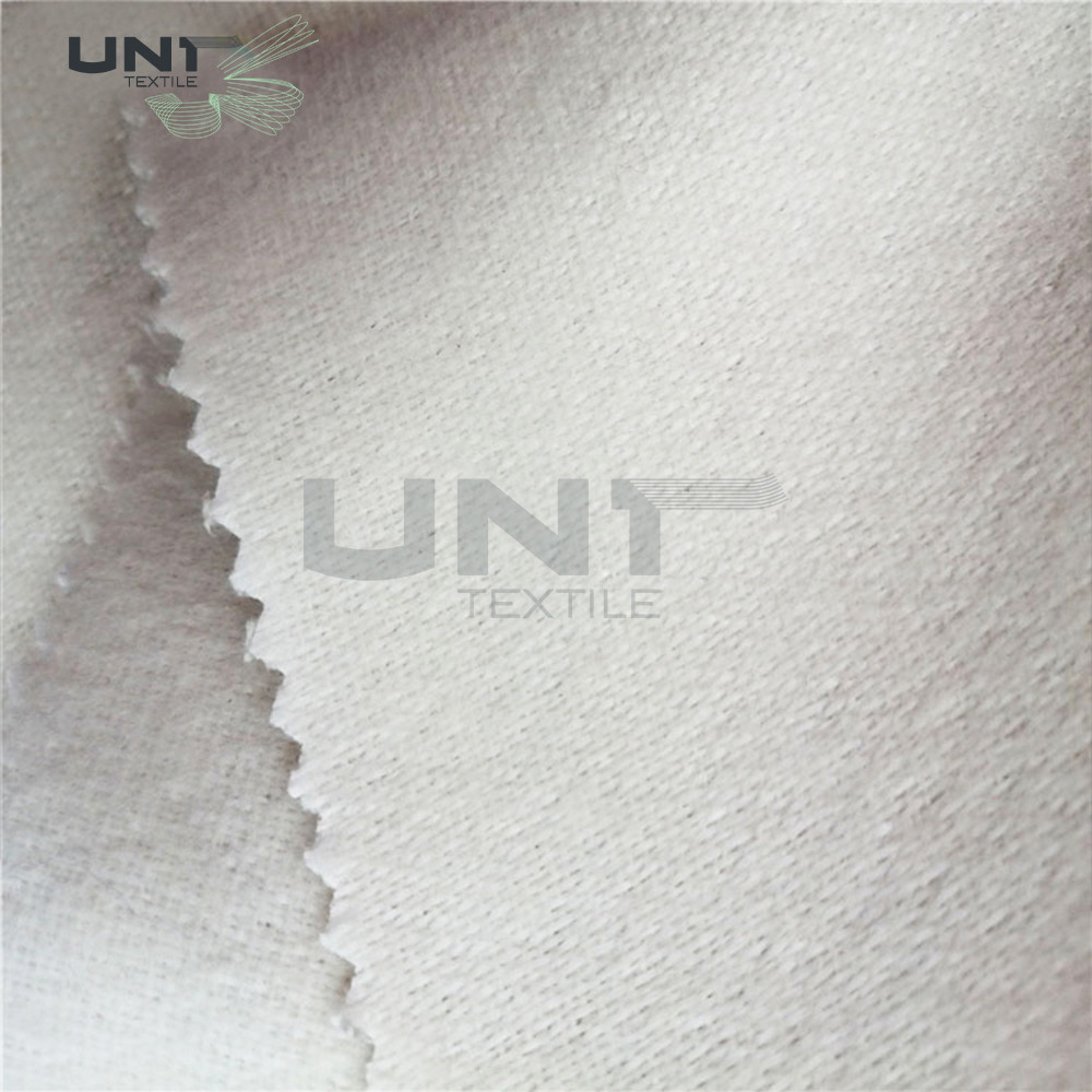Wool Necktie Interlining Plain Weave / Polyester Tie Interlining Good Elasticity