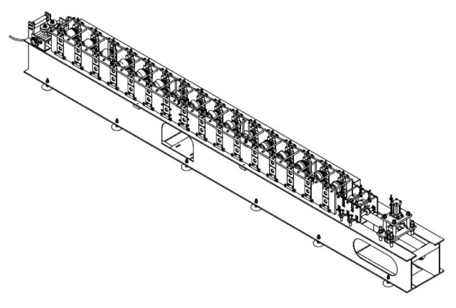 Durable Slat Roll Forming Machine , Steel Rolling Rolling Shutter Making Machine