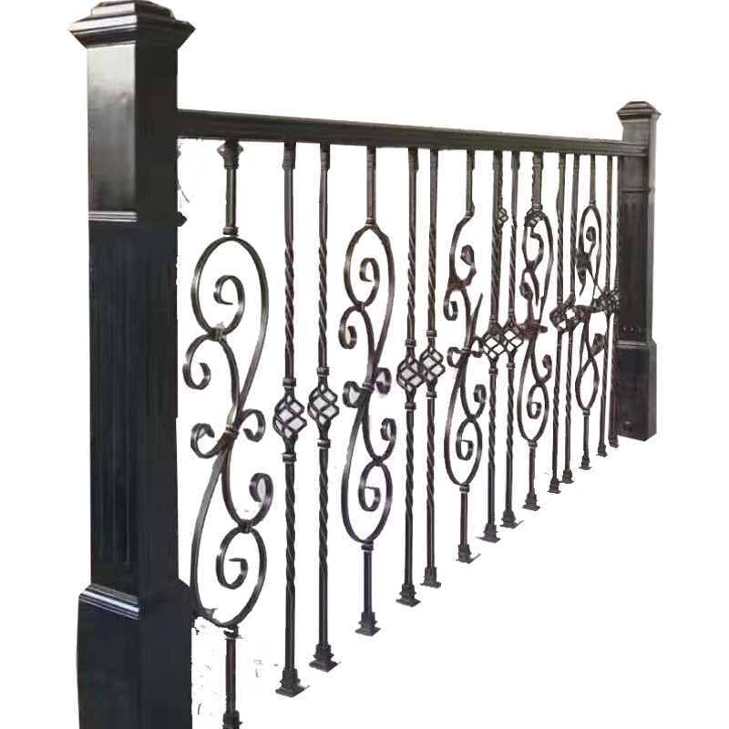 Prefab Wrought Iron Balusters Fencing Railings Outdoor Staircase