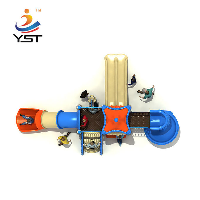 ASTM PVC Coated Plastic Kids Playground Slide For Children
