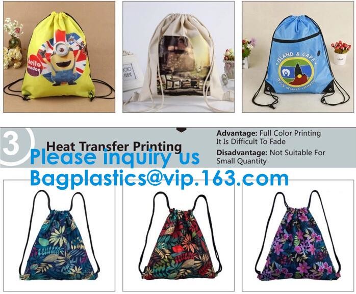 Sport Gym Drawstring Backpack Polyester Draw String Bags,Dacron Drawstring Backpack Shoulder Bags, bagease, bagplastics