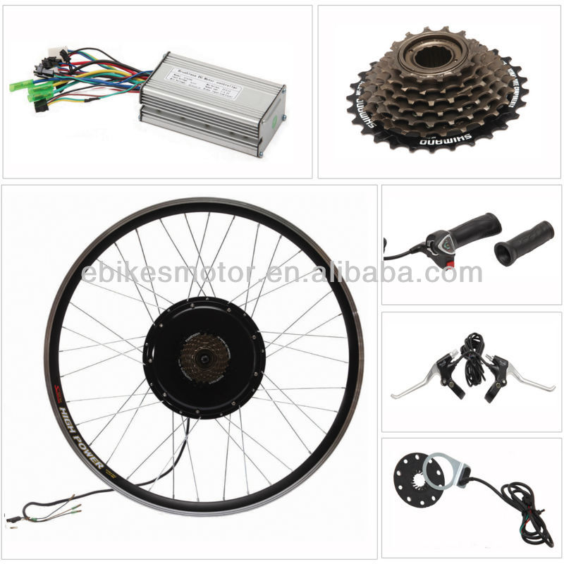 Brushless gearless motor for 48V 1500W bicycle engine kit