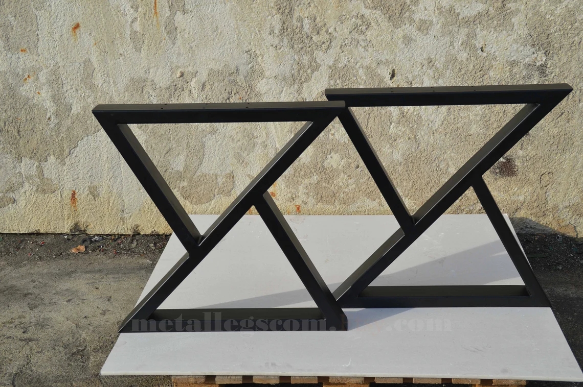 X-Shape Steel Industrial Table Base for Modern Iron Dining or Coffee Table Structure