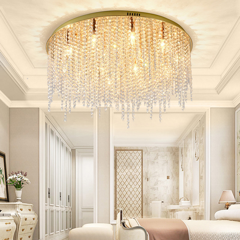 Crystal Chain Ceiling Lights New Lampara Techo for Home Decor guzhen lighting(WH-CA-107)
