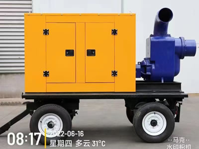Mobile Type Diesel Water Pump Set CE Diesel Water Pump For Rainfall Season
