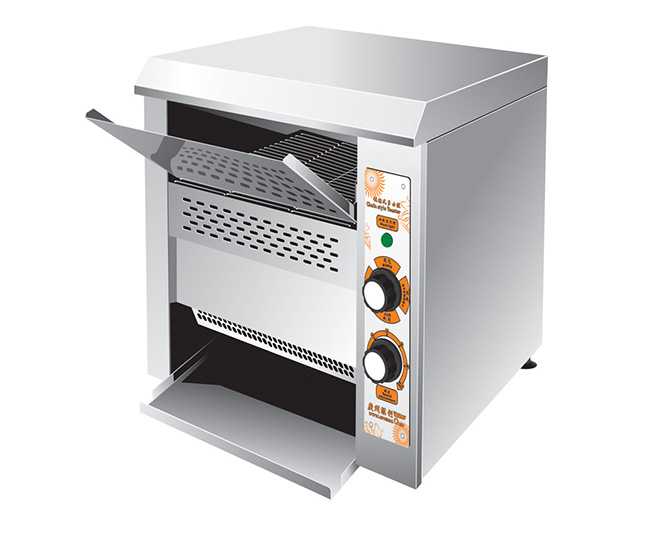 Durable Bakery Processing Equipment Electric Conveyor Toaster Chain Style