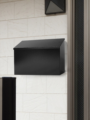 Wall Mount Locking Mailbox Large Capacity with Code Lock Black House Numbers Included