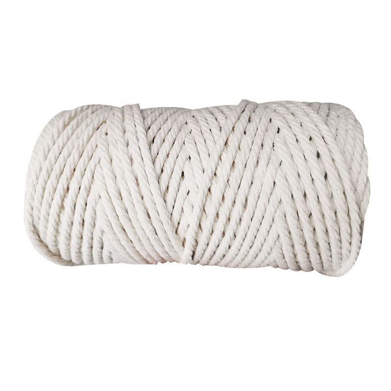 DIY Decoration Manufacture Customized Twist 5mm Colored Cotton Rope with 100% Cotton