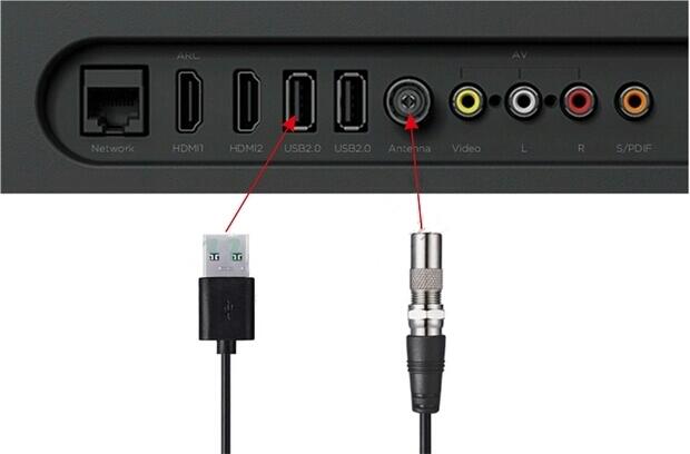 Portable TV Antenna for ATSC Television DVB T DVB66 Connector IEC/F/USB/S.M.A male