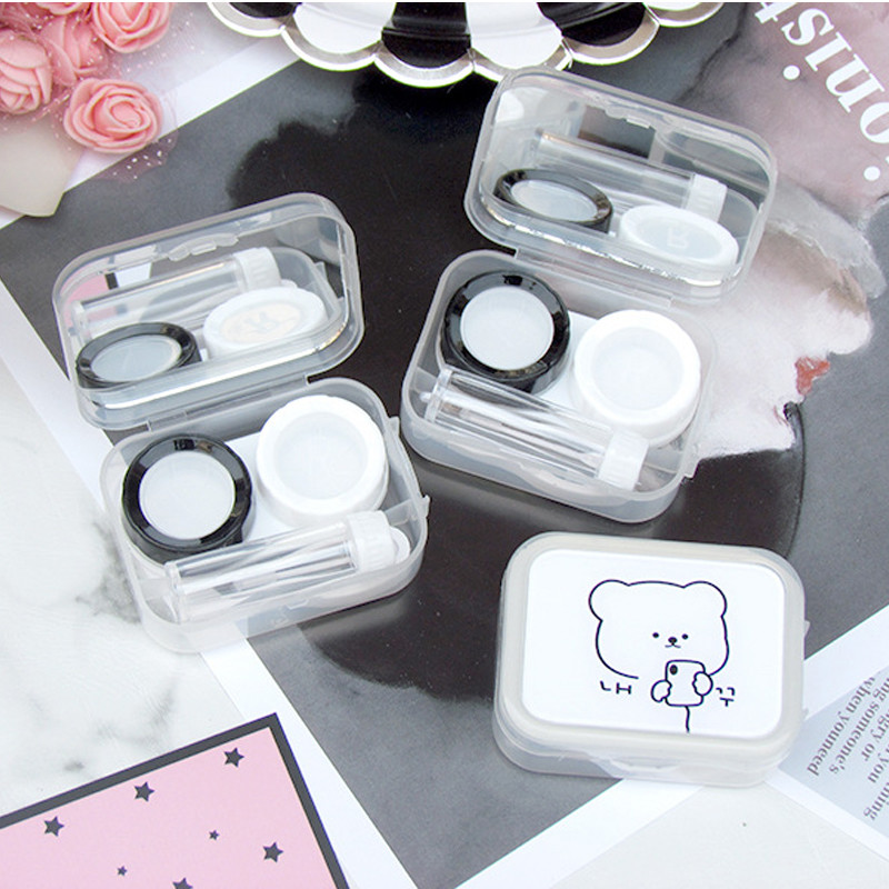OEM Cosmetic Contact Lenses Box For Eyes Travel Kit Holder Container
