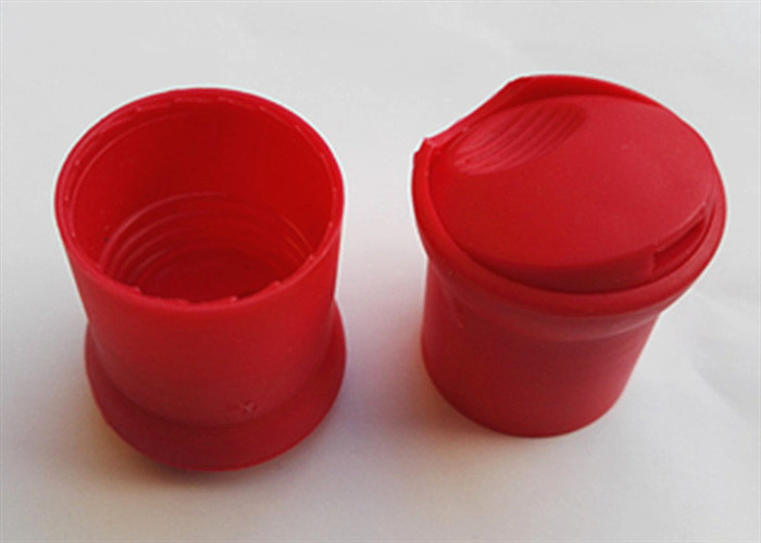Mushroom Style Plastic Bottle Cap Covers , 24 / 415 Red Waterproof Screw Caps